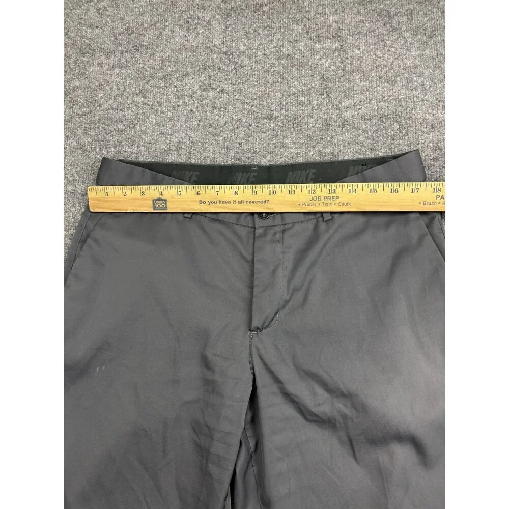 Nike Dri-FIT Golf Pants Mens‎ 34x34 Gray Woven Khakis Pockets Stretch Moisture